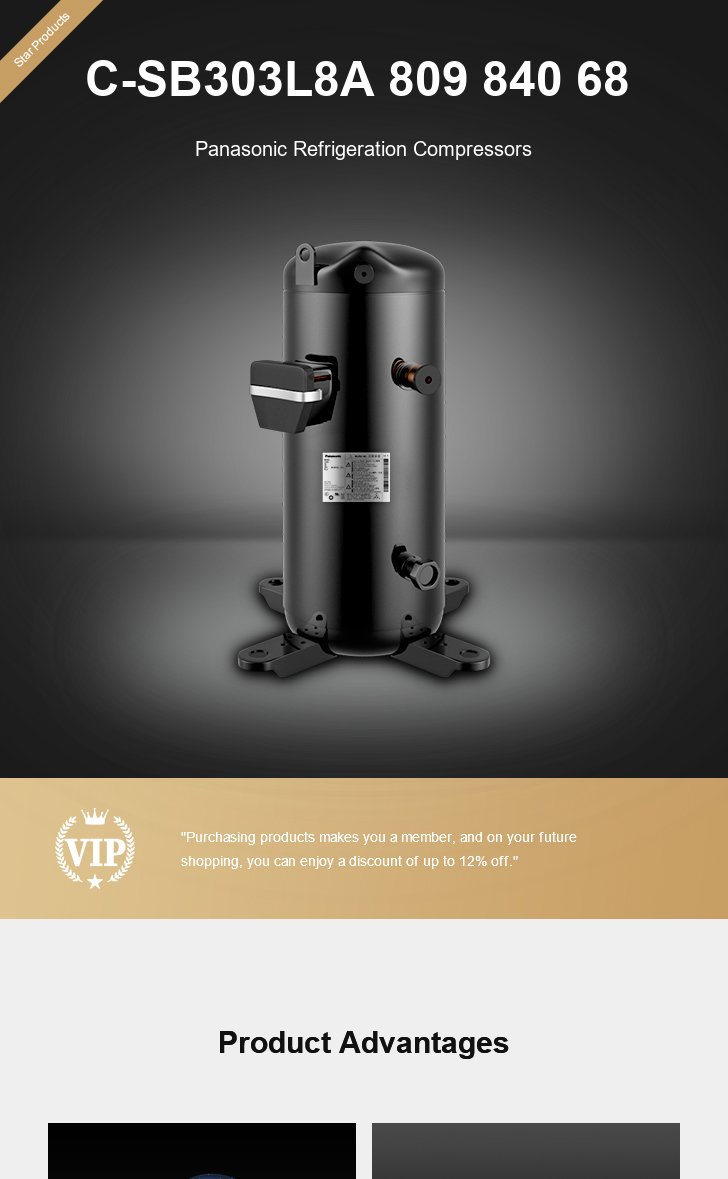Panasonic Compressor C-SB303L8A 809 840 68, technical parameters pdf, structure diagram